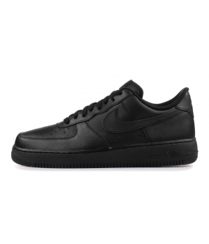 Кроссовки Nike Air Force черные с мехом
