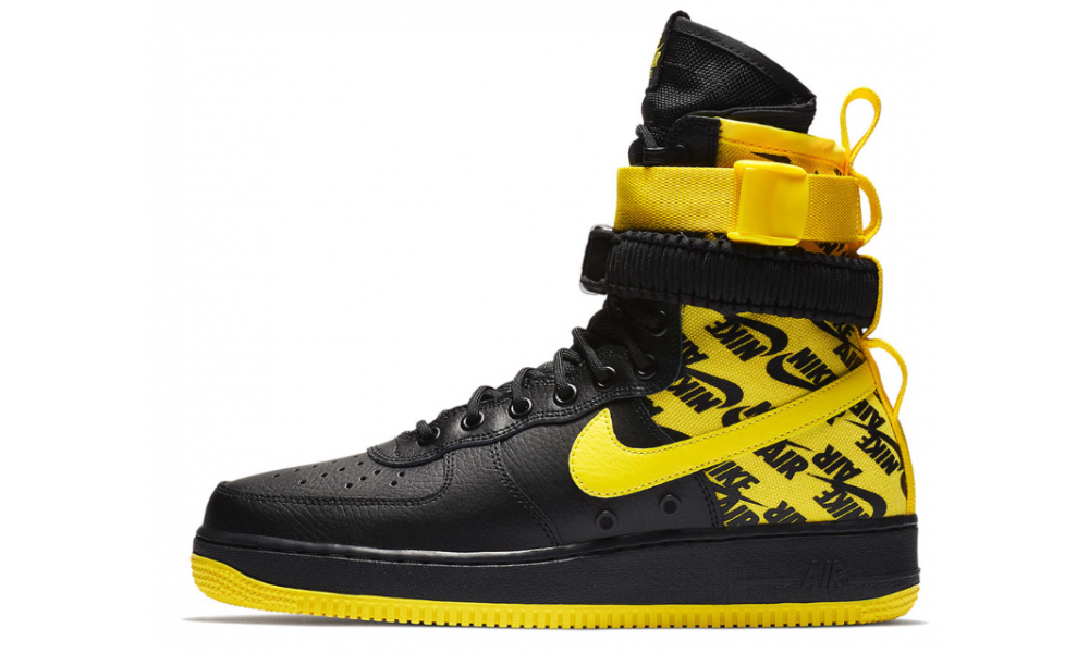 Отзыв black yellow. Nike SF af1 High Top Sneakers. Nike Air SF af 1 High. Nike SF Air Force 1 High Yellow.