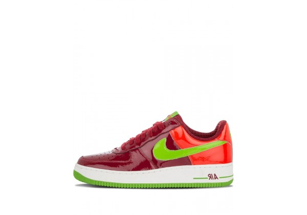 Кроссовки Nike Air Force 1 Premium красные с зеленым