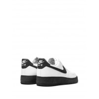 Кроссовки Nike Air Force 1 с черной подошвой белые