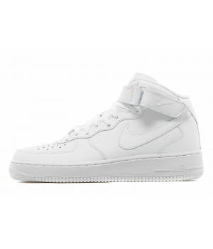 Nike Air Force 1 High White  с мехом