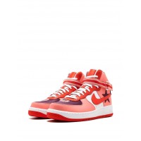  Кроссовки Nike Air Force 1 высокие красно-фиолетовые