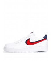 Кроссовки Nike Air Force 1 с красно-синим лого белые