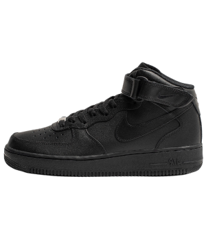 Nike Air Force 1 Mid Black с мехом
