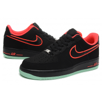 Nike Air Force 1 Low черные с красным