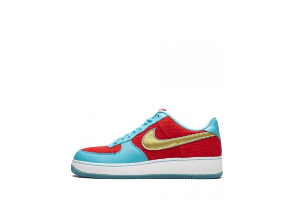 Кроссовки Nike Air Force 1 красно-голубые