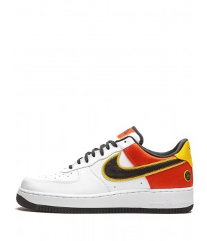 Кроссовки Nike Air Force 1 бело-оранжево-черные