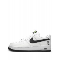 Кроссовки Nike Air Force 1 белые с черным ободком