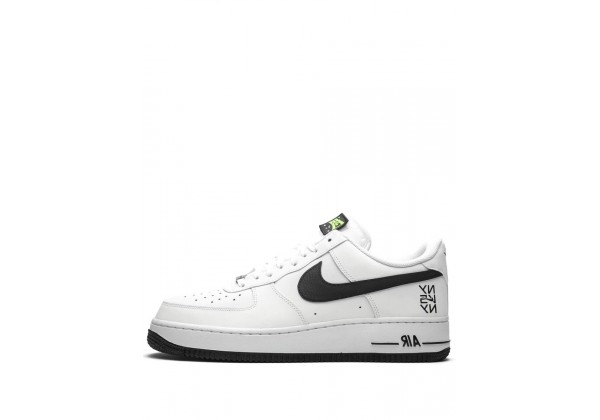 Кроссовки Nike Air Force 1 белые с черным ободком