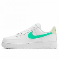 Кроссовки Nike Air Force 1 белые с зеленым