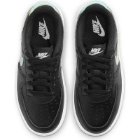 Кроссовки Nike Air Force 1 черные с голубым
