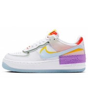Nike Air Force 1 Low Shadow White Diamond Blue Purple Yellow