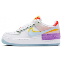 Nike Air Force 1 Low Shadow White Diamond Blue Purple Yellow