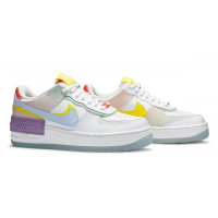 Nike Air Force 1 Low Shadow White Diamond Blue Purple Yellow