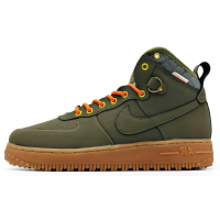 Nike Air Force 1 Lunar Duckboot WaterShield Autumn Khaki с мехом