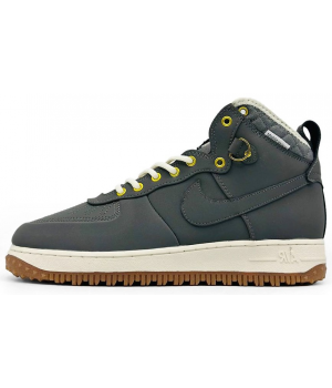 Nike Air Force 1 Lunar Duckboot WaterShield Autumn Grey с мехом