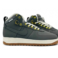 Nike Air Force 1 Lunar Duckboot WaterShield Autumn Grey с мехом