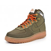 Nike Air Force 1 Lunar Duckboot WaterShield Autumn Khaki с мехом