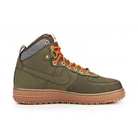 Nike Air Force 1 Lunar Duckboot WaterShield Autumn Khaki с мехом