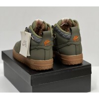 Nike Air Force 1 Lunar Duckboot WaterShield Autumn Khaki с мехом