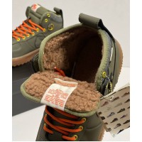 Nike Air Force 1 Lunar Duckboot WaterShield Autumn Khaki с мехом