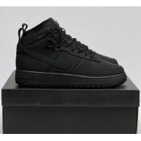 Nike Air Force 1 Lunar Duckboot WaterShield Black с мехом