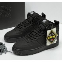 Nike Air Force 1 Lunar Duckboot WaterShield Black с мехом