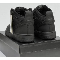 Nike Air Force 1 Lunar Duckboot WaterShield Black с мехом