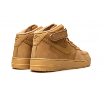 Nike Air Force 1 Mid Flax бежевые с мехом