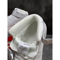 Nike Air Force 1 Mid Triple White с мехом