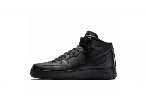 Кроссовки Nike Air Force 1 высокие моно черные