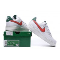 Кроссовки Nike Air Force 1 бело-зеленые