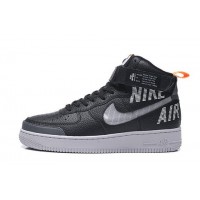 Nike Air Force 1 черные с серым