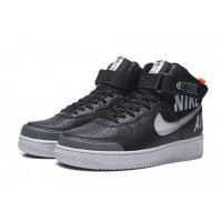 Nike Air Force 1 черные с серым