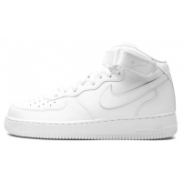 Кроссовки Nike Air Force белые с мехом