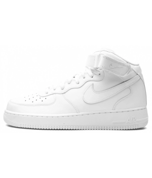 Кроссовки Nike Air Force белые с мехом