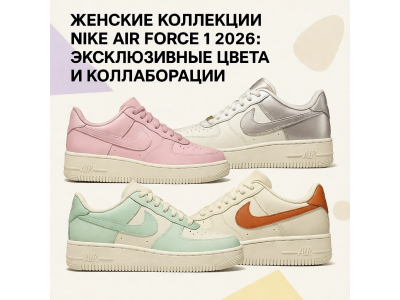 Женские коллекции Nike Air Force 1 2026: эксклюзивные цвета и коллаборации Женские коллекции Nike Air Force 1 2026: эксклюзивные цвета и коллаборации