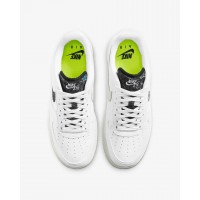 Кроссовки Nike Air Force 1 белые с салатовым
