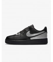 Кроссовки Nike Air Force 1 черные с серым принтом