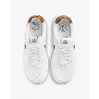 Кроссовки Nike Air Force 1 белые с леопардовой вставкой