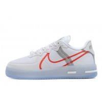 Кроссовки Nike Air Force Retro бело-красно-серые