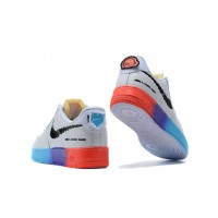 Nike Air Force 1 с цветной подошвой белые