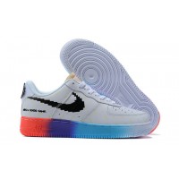 Nike Air Force 1 с цветной подошвой белые