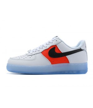 Кроссовки Nike Air Force 1 бело-красные с черным