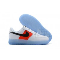 Кроссовки Nike Air Force 1 бело-красные с черным