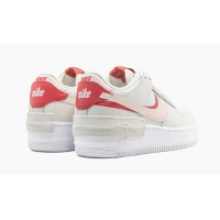 Кроссовки Nike Air Force белые с красно-розовым