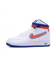 Кроссовки Nike Air Force 1 бело-сине-оранжевые