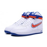 Кроссовки Nike Air Force 1 бело-сине-оранжевые